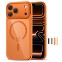 Pouzdro Tech-Protect MagPeak MagSafe CC pro iPhone 17 Pro – Cosmic Orange / Clear