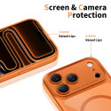 Pouzdro Tech-Protect MagPeak MagSafe CC pro iPhone 17 Pro – Cosmic Orange / Clear