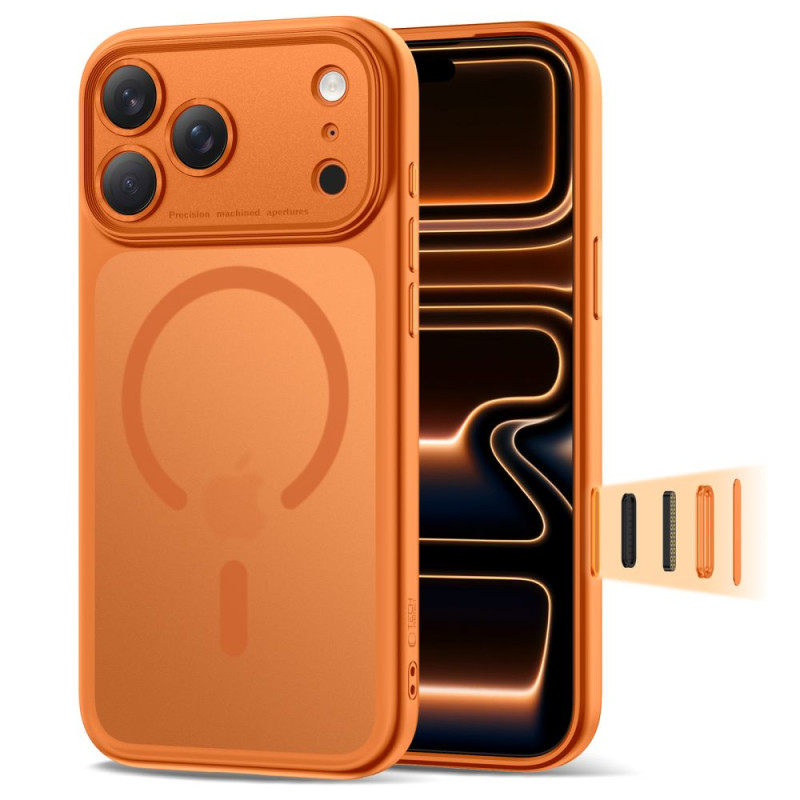 Pouzdro Tech-Protect MagPeak MagSafe CC pro iPhone 17 Pro – matně kosmická oranžová