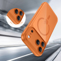 Pouzdro Tech-Protect MagPeak MagSafe CC pro iPhone 17 Pro Max – Cosmic Orange / Clear