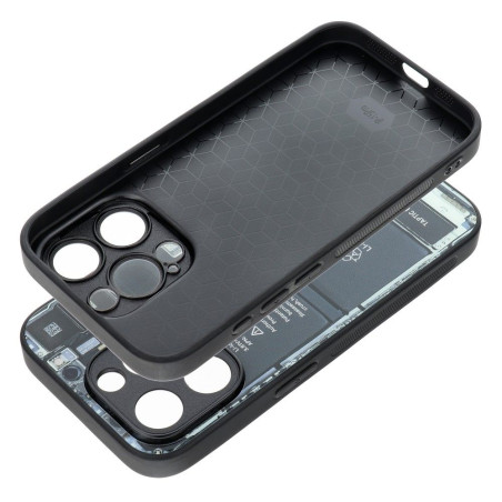 Kryt TECH design 1 pro iPhone 12 – černý