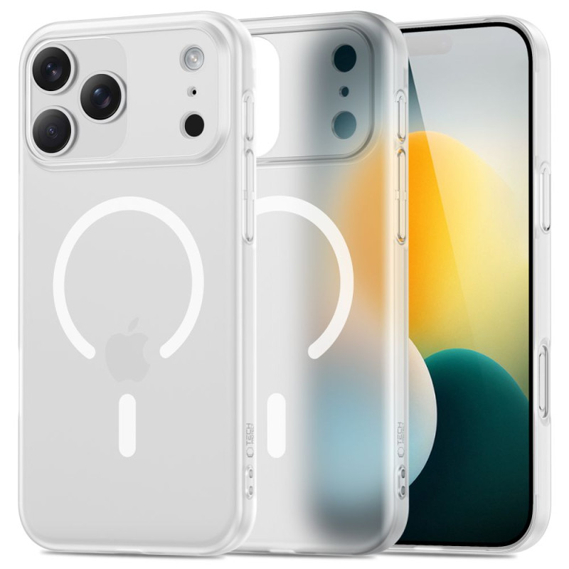 Pouzdro Tech-Protect MagSlim MagSafe pro iPhone 17 Pro Max – matné bílé