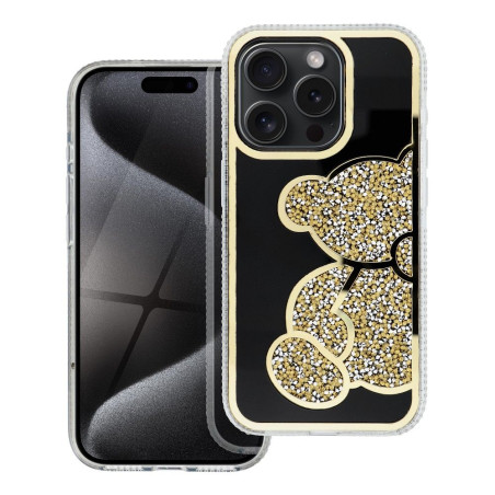 Kryt TEDDY BEAR pro iPhone 12 / 12 Pro – zlatá