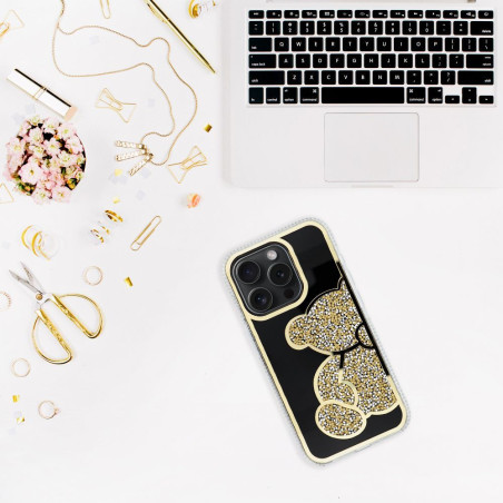 Kryt TEDDY BEAR iPhone 16 PRO MAX – zlatá