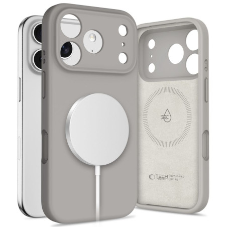 Pouzdro Tech-Protect Silicon MagSafe pro iPhone 17 Pro Max - šedý
