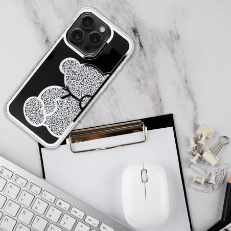 Kryt Teddy Bear pro iPhone 16 PRO MAX – stříbrný