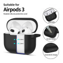 Pouzdro Tech-Protect Silicone Hook pro Apple AirPods 3 - černé