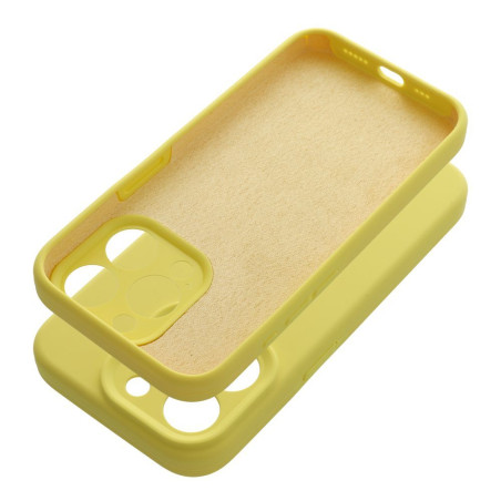 Kryt Silicone 2mm pro iPhone 15 Pro – žlutá
