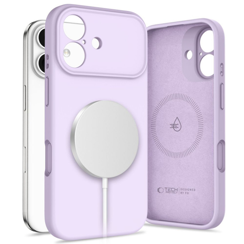Pouzdro Tech-Protect silikonové MagSafe pro iPhone 17 – fialové
