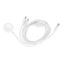 AG PREMIUM C3168 Nabíjecí USB-C kabel 3v1 (2x Lightning a Apple Watch) 10W, 1,2 m, bílý