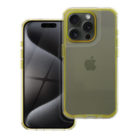 Kryt Matrix Clear pro iPhone 15 Pro - žlutá