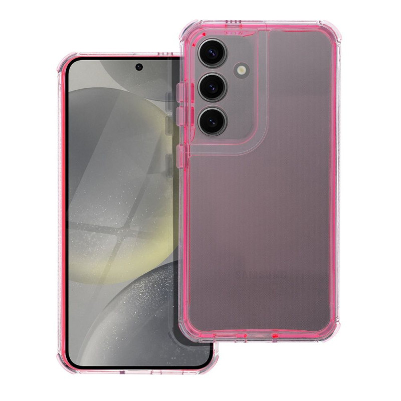 Kryt MATRIX CLEAR pro Samsung S25 PLUS - matrix clear powder pink