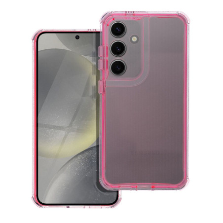 Kryt MATRIX CLEAR pro Samsung S25 PLUS - pudrově růžový