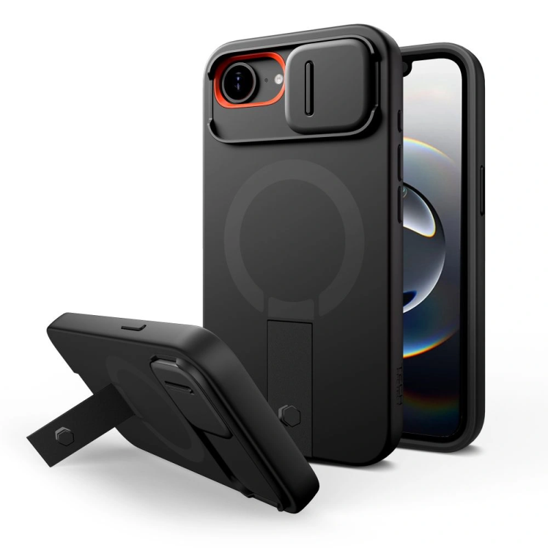 Pouzdro Tech‑Protect Kevlar Aura MagSafe pro Apple iPhone 16e – Černá