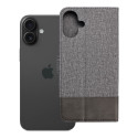 Kryt GOMMA BOOK pro iPhone 16 PLUS – šedý