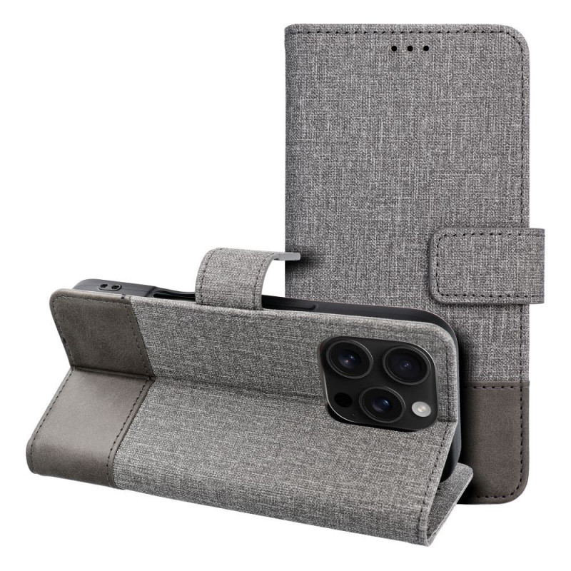 Kryt Gomma Book pro Xiaomi Redmi Note 14 4G - šedá