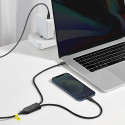 BASEUS CA1T2-F01 Datový a nabíjecí kabel 2v1 s USB-C a USB-C/Lightning, 1,2m, s podporou PD až 100W, černý