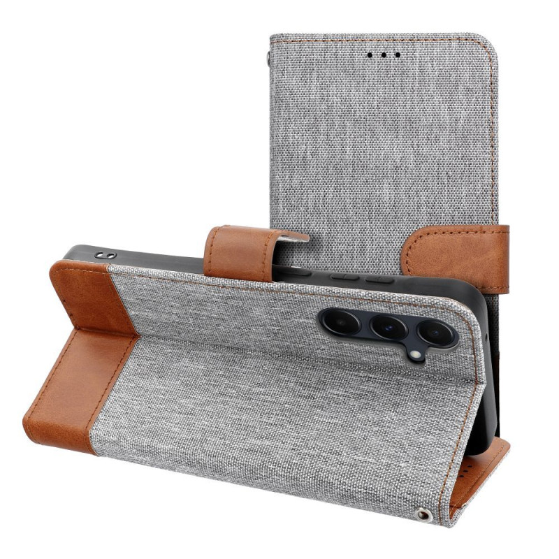 Pouzdro JEANS Book pro Xiaomi Redmi NOTE 14 PRO 4G - šedé džíny