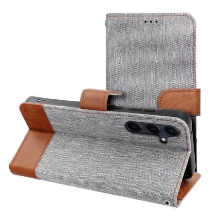 Pouzdro JEANS Book pro Redmi NOTE 14 PRO 4G - šedé džíny