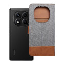 Pouzdro JEANS Book pro Redmi NOTE 14 PRO 4G - šedé džíny