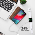 AG PREMIUM C3173 Nabíjecí USB-C kabel 2v1 pro hodinky Apple Watch a iPhone 1,2m, bílý