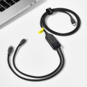 BASEUS CA1T2-F01 Datový a nabíjecí kabel 2v1 s USB-C a USB-C/Lightning, 1,2m, s podporou PD až 100W, černý