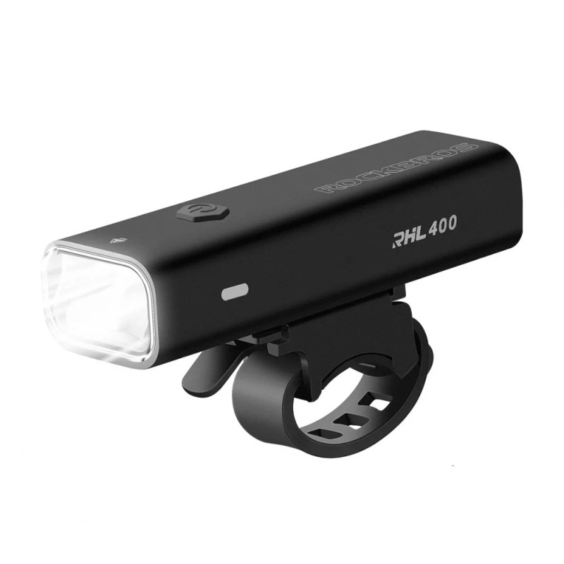 Přední světlo na kolo Rockbros 24310006001 400 lm + micro USB - kabel USB-A - černé