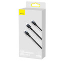 BASEUS CA1T2-F01 Datový a nabíjecí kabel 2v1 s USB-C a USB-C/Lightning, 1,2m, s podporou PD až 100W, černý