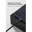 BASEUS CA1T2-F01 Datový a nabíjecí kabel 2v1 s USB-C a USB-C/Lightning, 1,2m, s podporou PD až 100W, černý