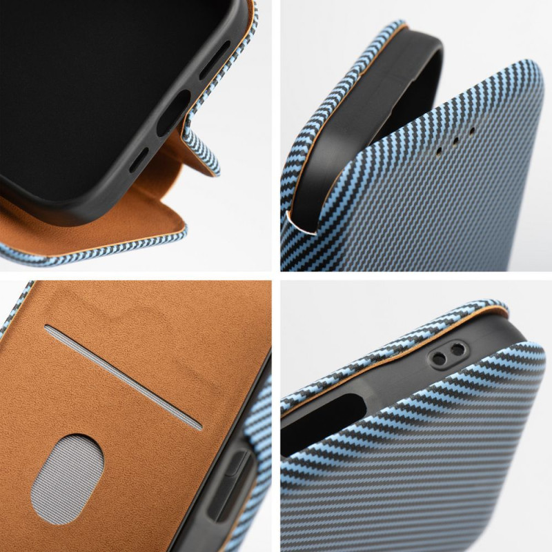 Kryt FOLIO SIDE MAGNET pro iPhone 14 PRO MAX - modrý