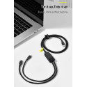 BASEUS CA1T2-F01 Datový a nabíjecí kabel 2v1 s USB-C a USB-C/Lightning, 1,2m, s podporou PD až 100W, černý