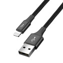BASEUS CA1T4-A01 Opletený nabíjecí a datový kabel 4v1 (2x Lightning/USB-C/microUSB), 1,2 m, černý