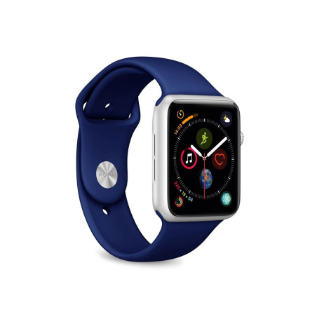 PURO Icon Silikonový řemínek pro Apple Watch 42/44/45/49mm, modrý