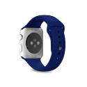 PURO Icon Silikonový řemínek pro Apple Watch 42/44/45/49mm, modrý