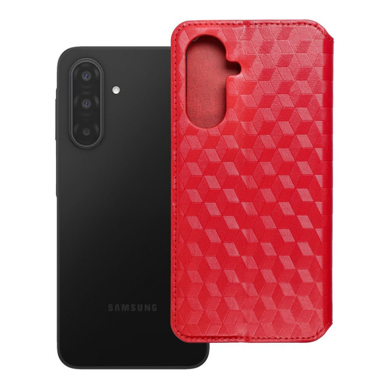 Kryt Cubic Book pro Samsung A17 - červená