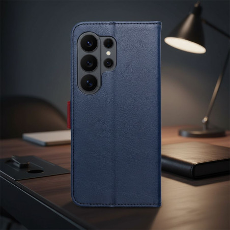 Pouzdro Flip SPLIT BOOK pro S26 ULTRA - navy/červená