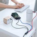 BASEUS CA1T4-B01 Opletený nabíjecí a datový kabel 4v1 (2x USB-C/Lightning/microUSB), 1,2 m, černý
