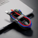 BASEUS CA1T4-B01 Opletený nabíjecí a datový kabel 4v1 (2x USB-C/Lightning/microUSB), 1,2 m, černý