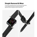 RINGKE Rubber One Klasický silikonový řemínek pro Apple Watch 42/44/45/49mm, černý