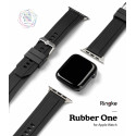 RINGKE Rubber One Klasický silikonový řemínek pro Apple Watch 42/44/45/49mm, černý