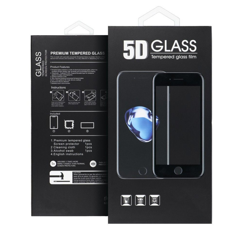 Ochranné sklo 5D FULL GLUE pro iPhone 6G/6S PLUS - black
