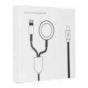 AG PREMIUM C3173 Nabíjecí USB-C kabel 2v1 pro hodinky Apple Watch a iPhone 1,2m, bílý