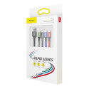 BASEUS CA1T4-B01 Opletený nabíjecí a datový kabel 4v1 (2x USB-C/Lightning/microUSB), 1,2 m, černý