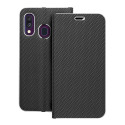 Flip pouzdro LUNA BOOK CARBON pro Samsung A40 - carbon black