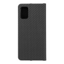 Pouzdro LUNA Book Carbon pro Samsung A41 - carbon black