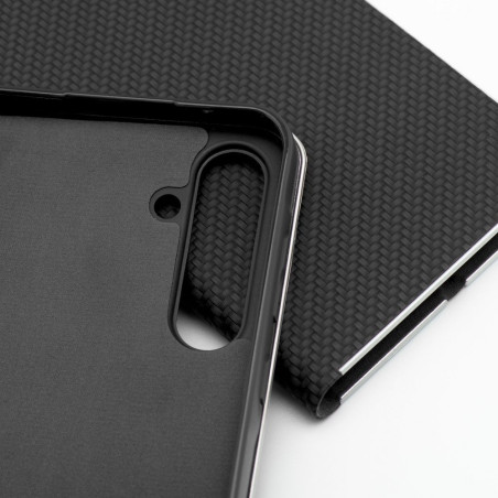 Kryt LUNA Book Carbon pro Samsung A21s - carbon black