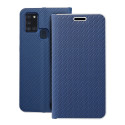 Pouzdro LUNA BOOK CARBON pro Samsung A21s – carbon blue