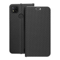 Flipové pouzdro LUNA BOOK CARBON pro Xiaomi Redmi 9C - carbon bla
