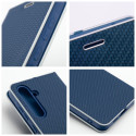 Pouzdro LUNA BOOK CARBON pro Samsung A32 (4G) – carbon blue