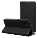 Flipové pouzdro LUNA BOOK CARBON pro Redmi NOTE 10 5G - carbon bl